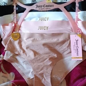 Juicy Couture Pink and Tan Panty Set